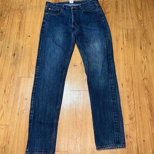 A.P.C. Petit New Standard Dark Wash Button Fly Jeans 32 (33) Measures 32x34